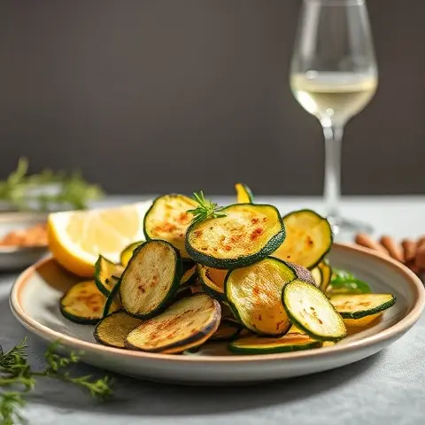 Crispy Garlic-Chili Zucchini Chips