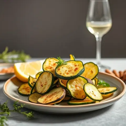 Crispy Garlic-Chili Zucchini Chips
