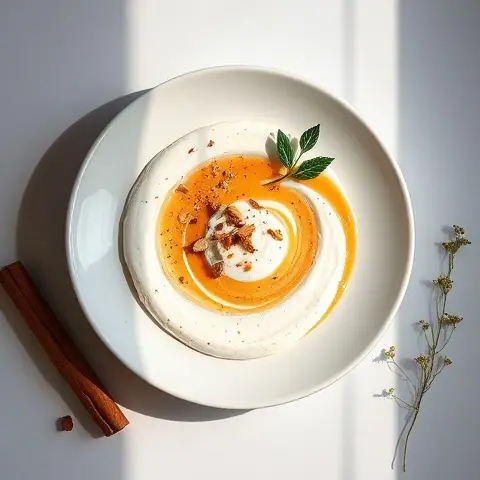 Almond Butter “Yogurt” with Ground Flax and Cinnamon