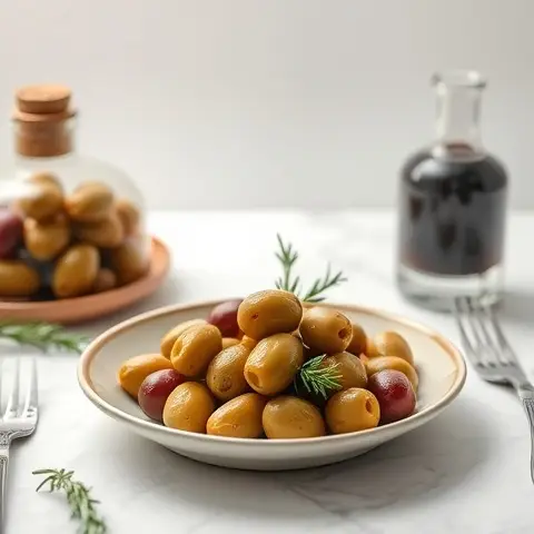 Garlic-Rosemary Marinated Olives