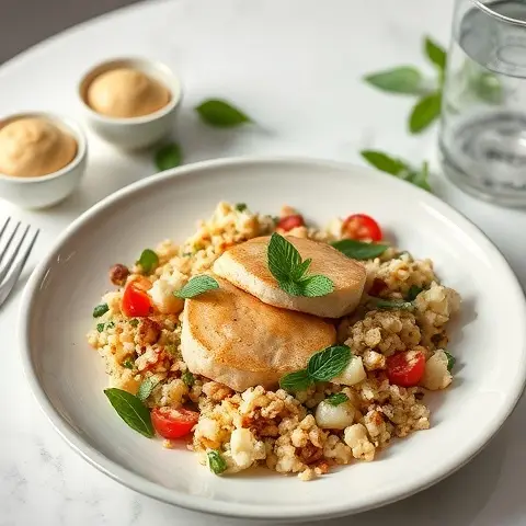 Turkey & Cauliflower Tabouleh with Mint