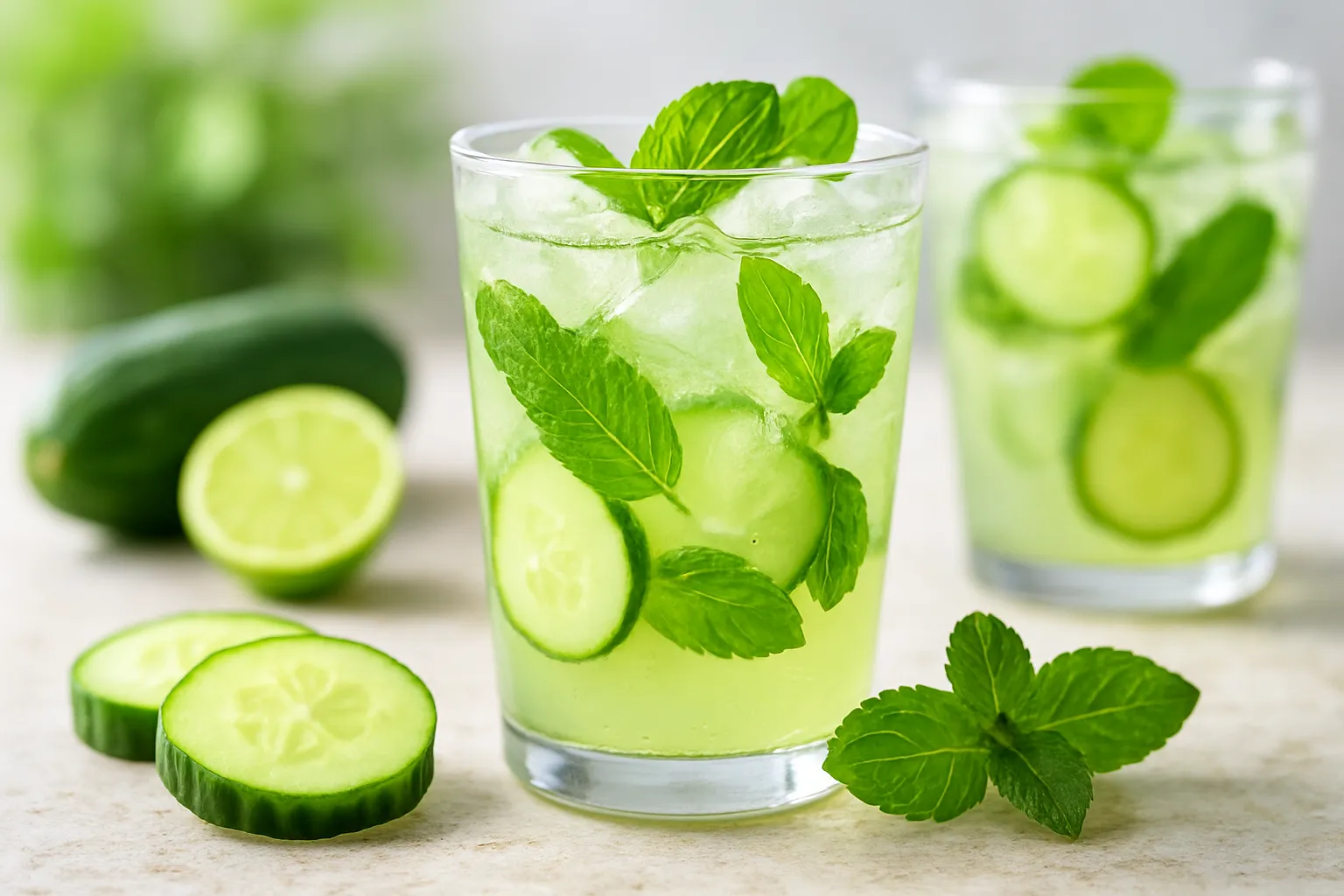Refreshing Cucumber-Mint Cooler