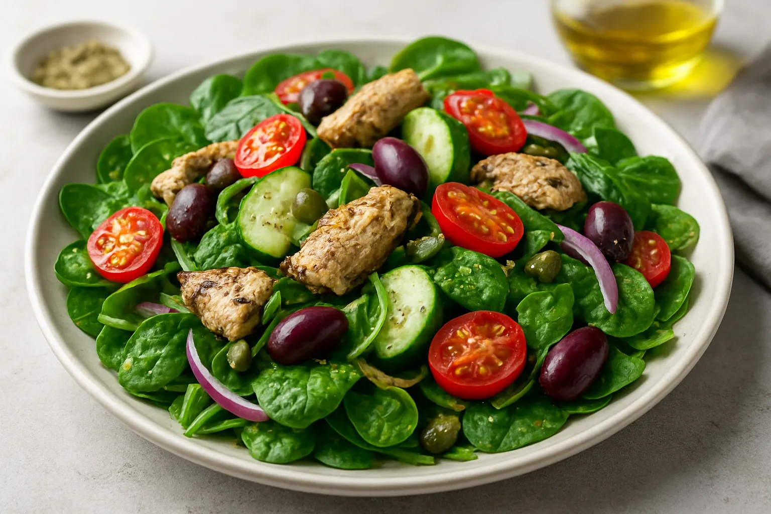 Sardine and Spinach Citrus-Free Salad