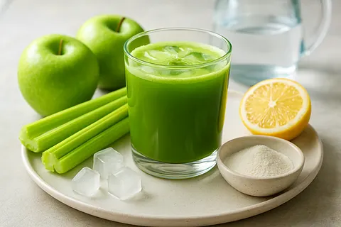 Collagen Green Apple Celery Juice (No Sugar)