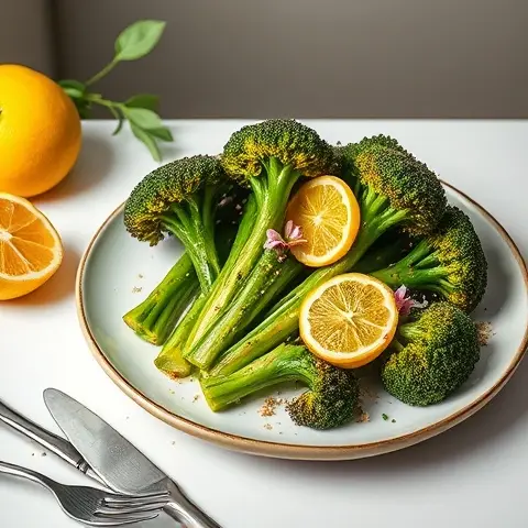 Lemon-Tahini Roasted Broccoli