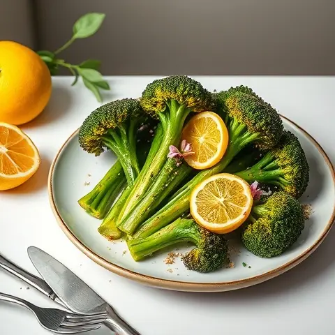 Lemon-Tahini Roasted Broccoli