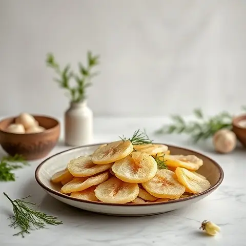 Crisp Pickled Herring with Dill and Garlic