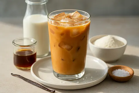 Collagen Iced Coffee with Vanilla and Sea Salt