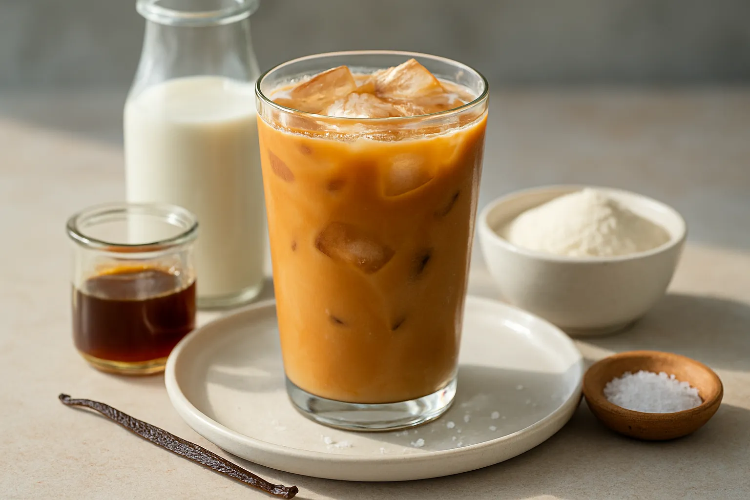 Collagen Iced Coffee with Vanilla and Sea Salt