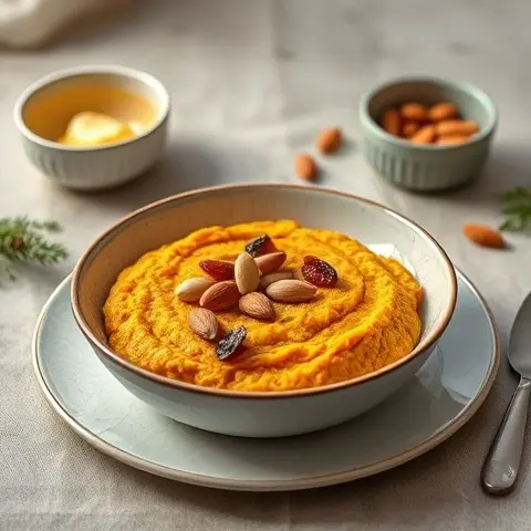 Turmeric Oatmeal with Almonds and Raisins (Vegan, Dairy-Free, Heart Health)