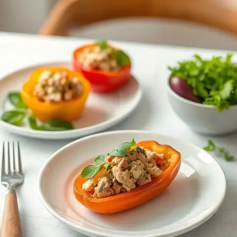 Tuna Veracruz Mini Bell Pepper Boats