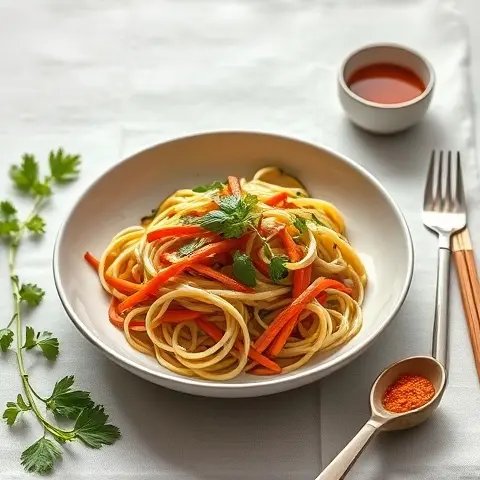 Zucchini Noodle Pad Thai with Tamarind-Almond Sauce