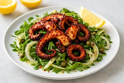 Spicy Grilled Octopus & Fennel Salad