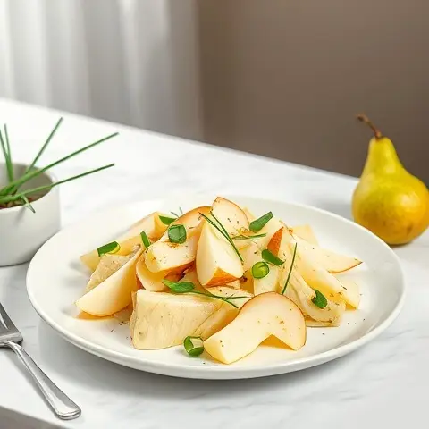 Celeriac and Pear Salad with Chives