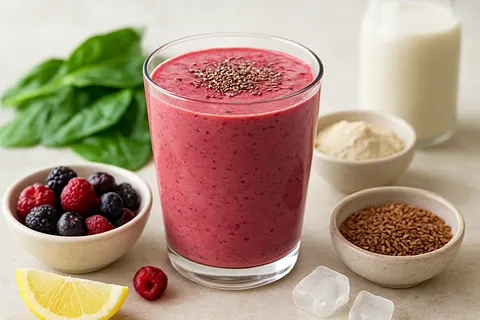 Berry-Spinach Protein Smoothie