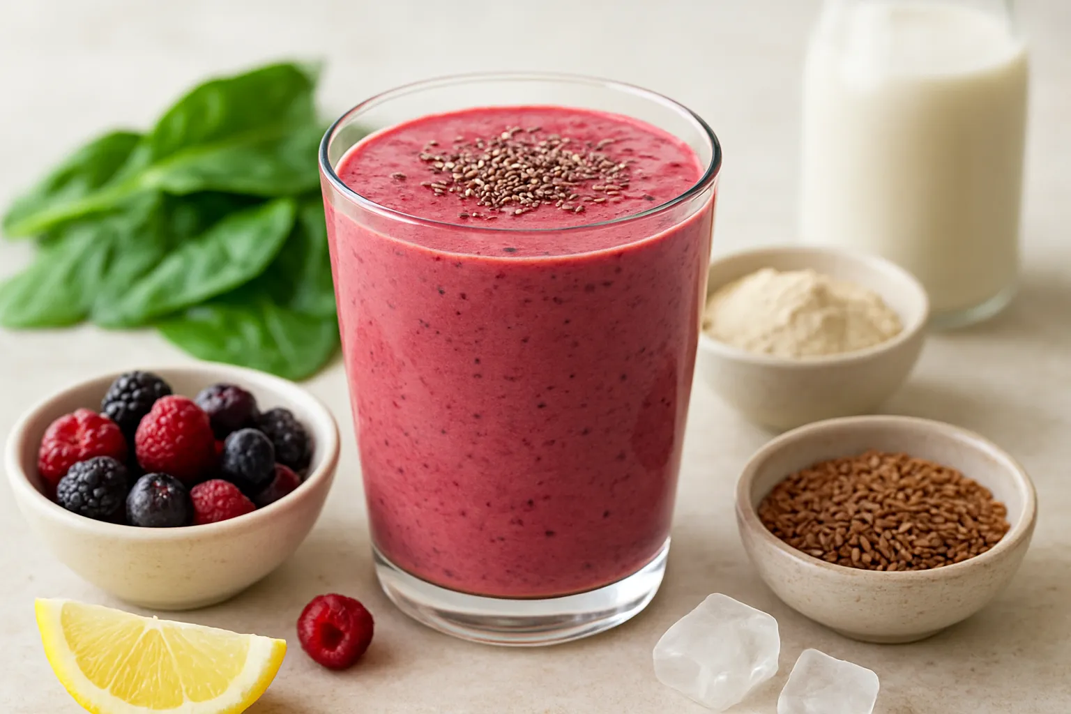 Berry-Spinach Protein Smoothie
