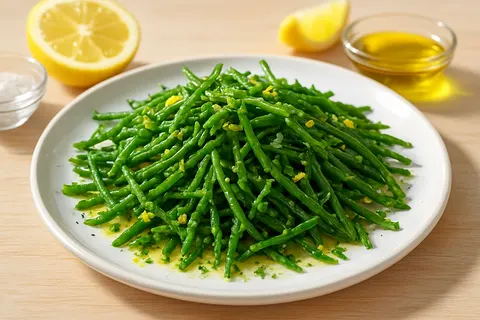 Lemon-Pepper Roasted Sea Beans (Salicornia)