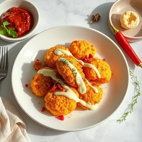Spicy Harissa Cauliflower “Steaks” with Yogurt-Free Tahini Drizzle