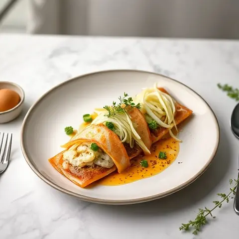 Mace & Saffron Steamed Trout Parcels with Fennel Slaw