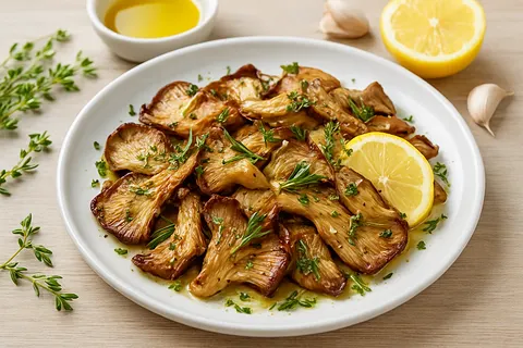 Lemon-Herb Roasted Oyster Mushrooms