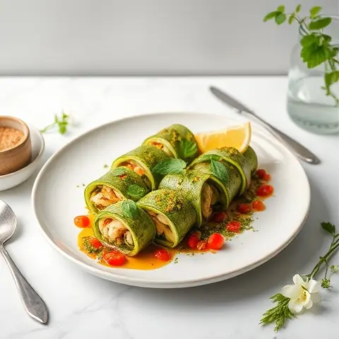 Nutritious Pesto Zucchini Roll-Ups