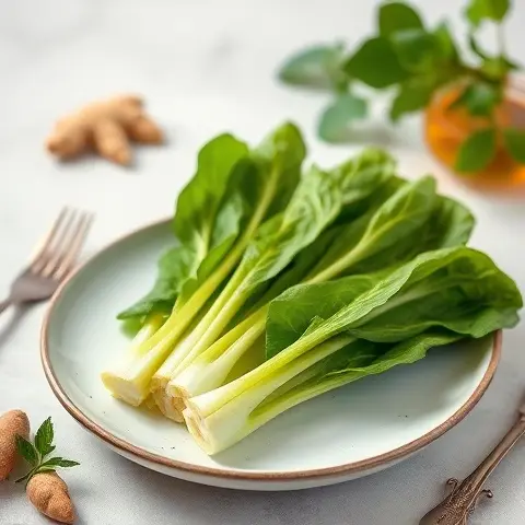 Steamed Bok Choy with Ginger