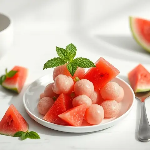 Refreshing Watermelon Mint Gelato