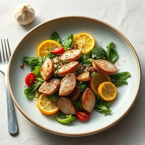 Warm Garlic, Lemon & Sardine Broccolini Salad