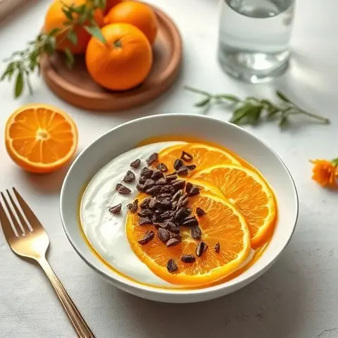 8 Orange Turmeric Yogurt Bowl with Cacao Nibs