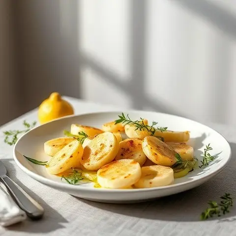 Oven-Roasted Fennel Medallions with Lemon-Minimal Zest
