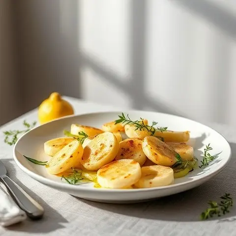 Oven-Roasted Fennel Medallions with Lemon-Minimal Zest