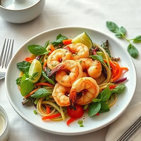 Thai‑Style Grilled Shrimp Salad with Lime & Basil