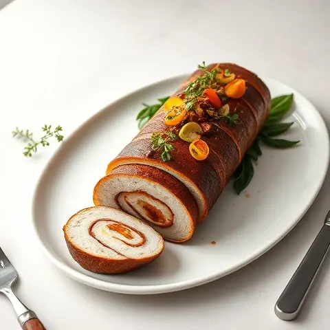Mace & Clove Roasted Turkey Roulade with Sautéed Greens