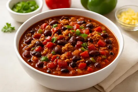 Lone Star Turkey Chili with Fire-Roasted Tomatoes and Double Beans