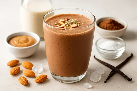 Chocolate-Almond Protein Shake (Cocoa, No Sugar)