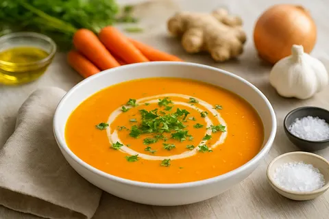 Nutritious Bone Broth Carrot-Ginger Soup