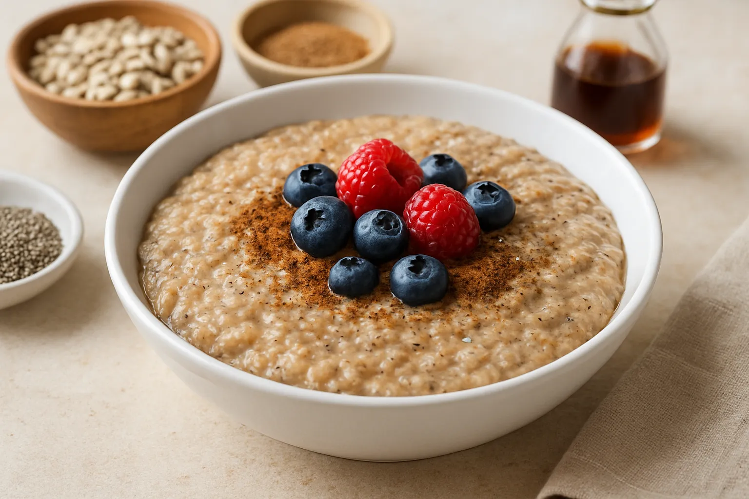 Spiced Hemp-free Seed Porridge (Sunflower & Flax)