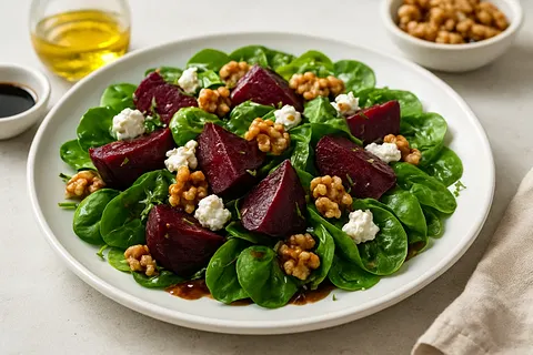 Roasted Beet, Goat Cheese & Walnut Salad
