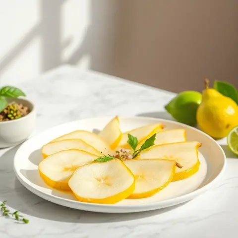 Zesty Ginger-Pear Slices with Lime