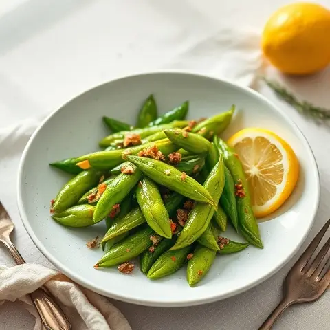 Garlic Lemon Edamame Snack
