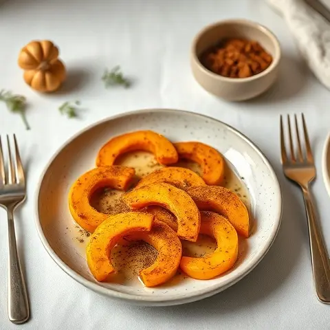 Steamed Pumpkin Slices with Cinnamon Dusting
