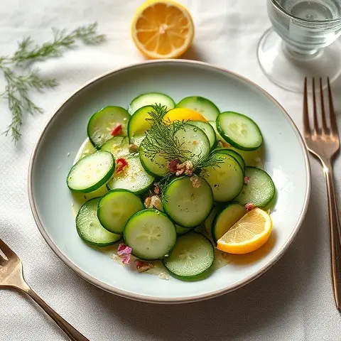 Refreshing Lemon and Dill Cucumber Salad