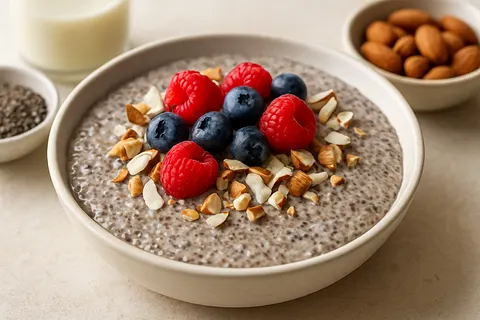 Chia-Almond High-Protein Pudding