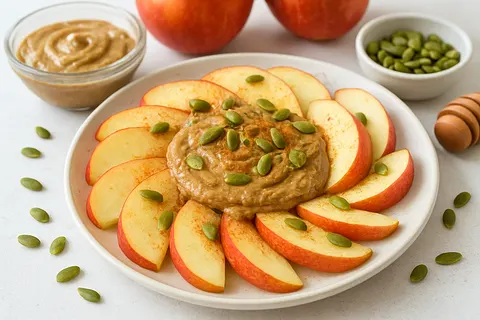 Fresh Apple Slices with Sunflower Seed Butter