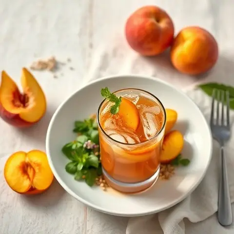 Iced Rooibos and Peach Infusion