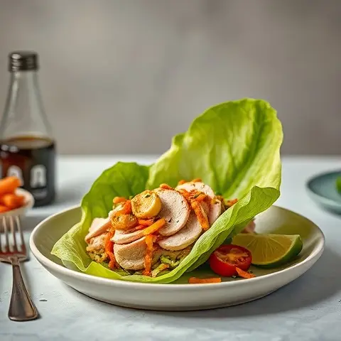 Ginger-Lime Turkey Lettuce Boats