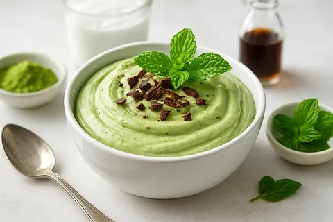 Nutritious Vegan Matcha Coconut Mousse