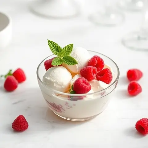 Coconut Raspberry Nice Cream (No Sugar)