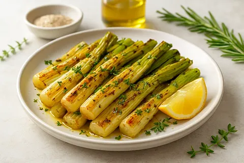 Lemon-Herb Grilled Baby Leeks