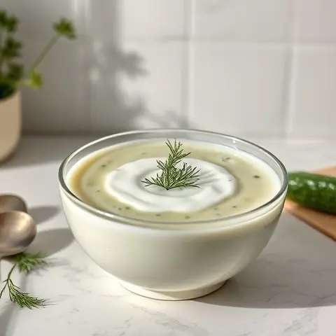 Refreshing Cold Cucumber-Yogurt Soup with Dill (Dairy-Free)